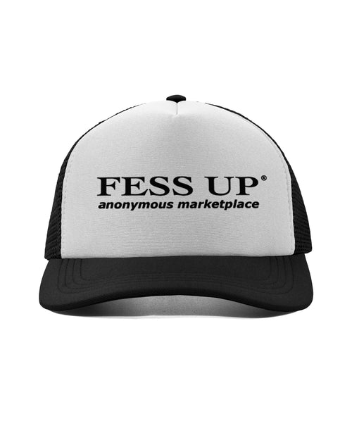 Black Anonymous Marketplace Trucker Hat