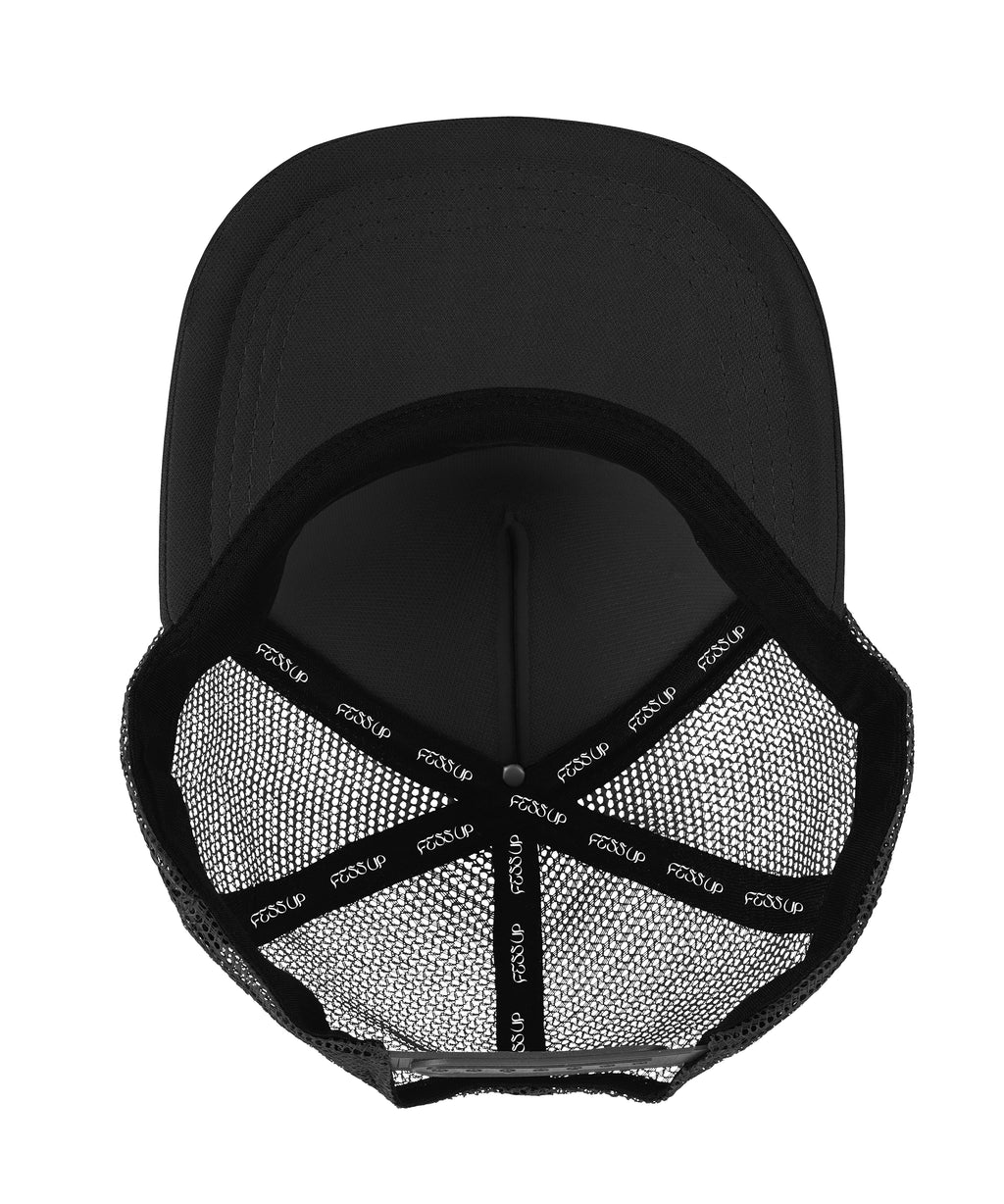 Black Script Trucker Hat