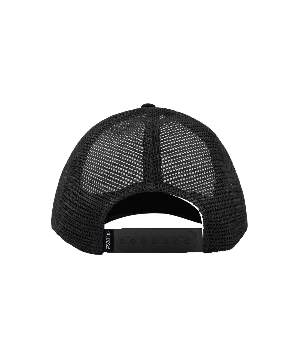 Black Script Trucker Hat