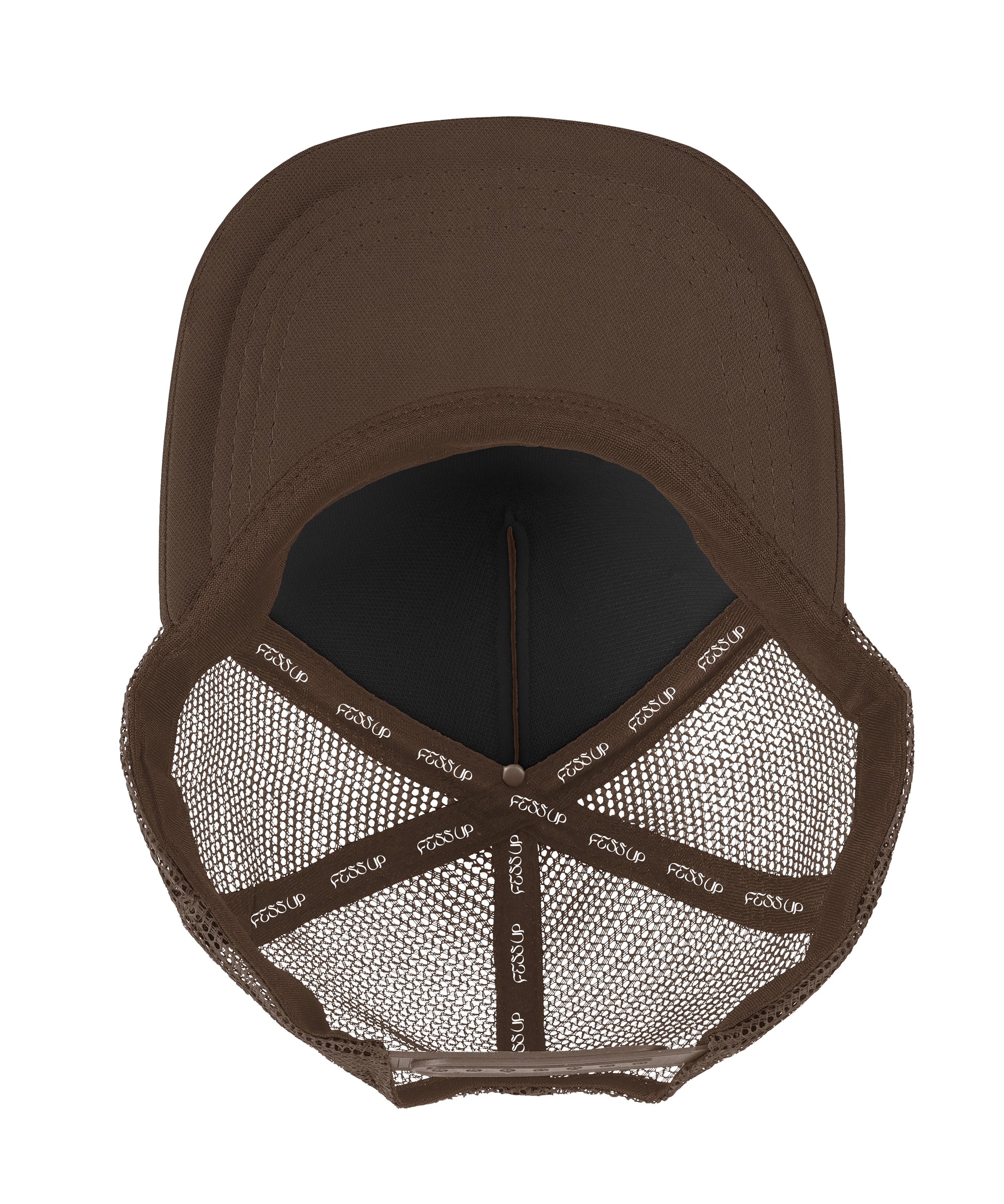 Brown Anonymous Marketplace Trucker Hat