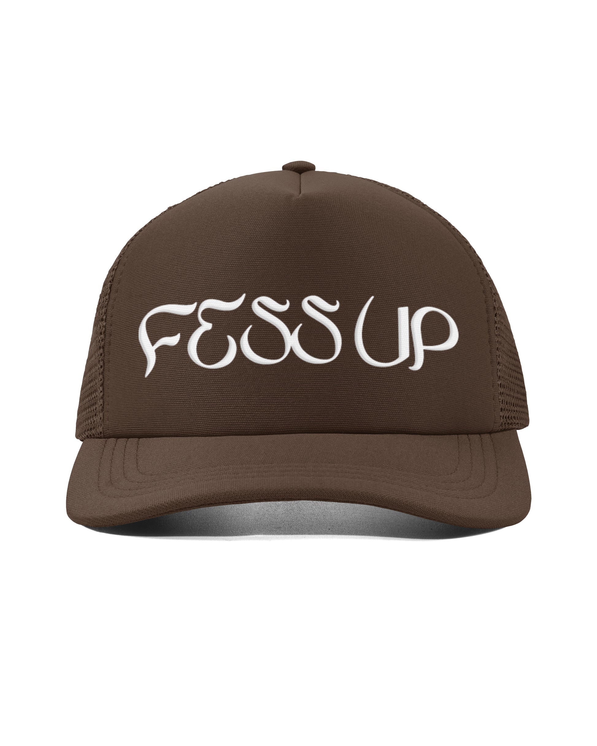 Brown Script Trucker Hat