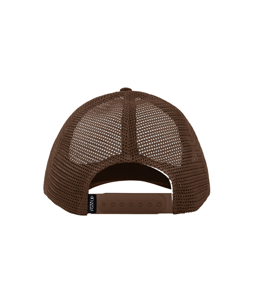 Brown Script Trucker Hat